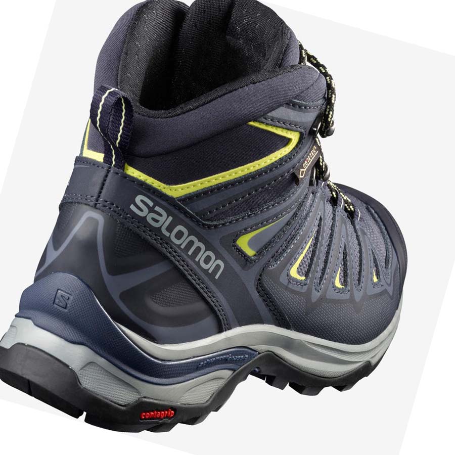 Salomon WoX ULTRA 3 WIDE MID GORE-TEX Kadın Yürüyüş Ayakkabısı Mavi | TR 2814TCE